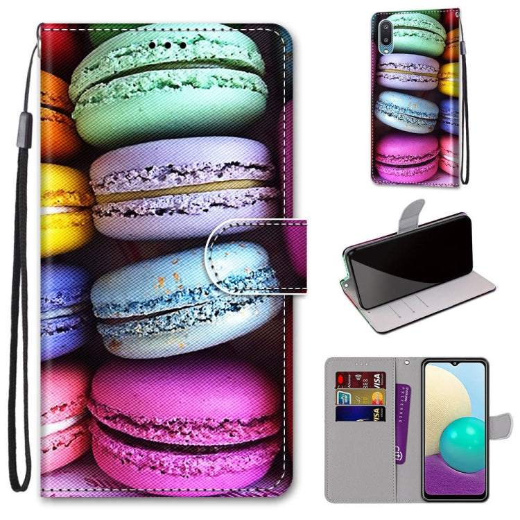 Coloured Drawing Cross Texture Horizontal Flip PU Leather Case with Holder & Card Slots & Wallet & Lanyard, For Samsung Galaxy A02 / M02, For Samsung Galaxy A02s / M02s