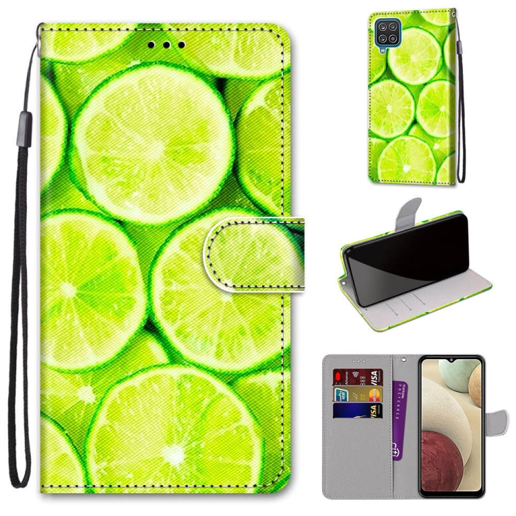 Coloured Drawing Cross Texture Horizontal Flip PU Leather Case with Holder & Card Slots & Wallet & Lanyard, For Samsung Galaxy A12 / M12, For Samsung Galaxy A32 5G
