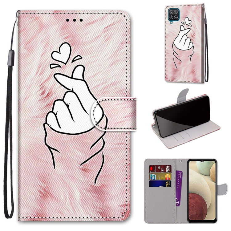 Coloured Drawing Cross Texture Horizontal Flip PU Leather Case with Holder & Card Slots & Wallet & Lanyard, For Samsung Galaxy A12 / M12, For Samsung Galaxy A32 5G