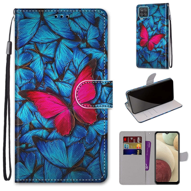 Coloured Drawing Cross Texture Horizontal Flip PU Leather Case with Holder & Card Slots & Wallet & Lanyard, For Samsung Galaxy A12 / M12, For Samsung Galaxy A32 5G