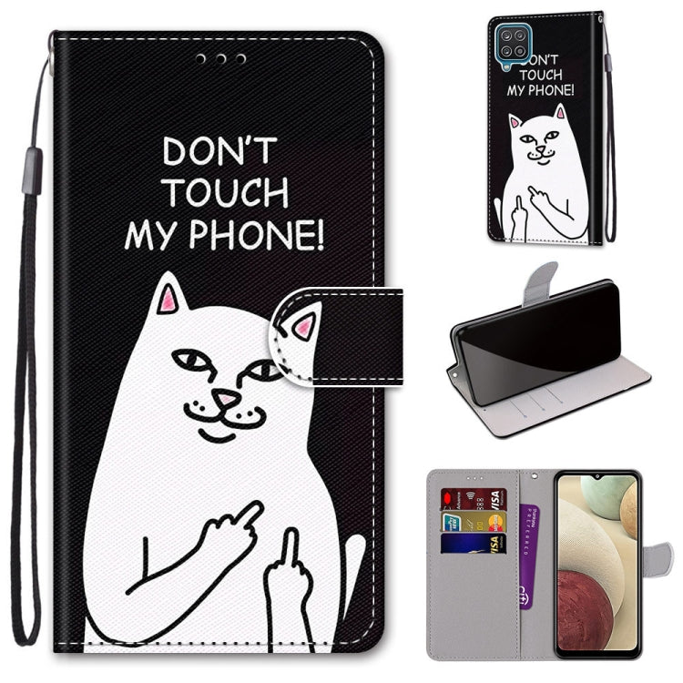 Coloured Drawing Cross Texture Horizontal Flip PU Leather Case with Holder & Card Slots & Wallet & Lanyard, For Samsung Galaxy A12 / M12, For Samsung Galaxy A32 5G