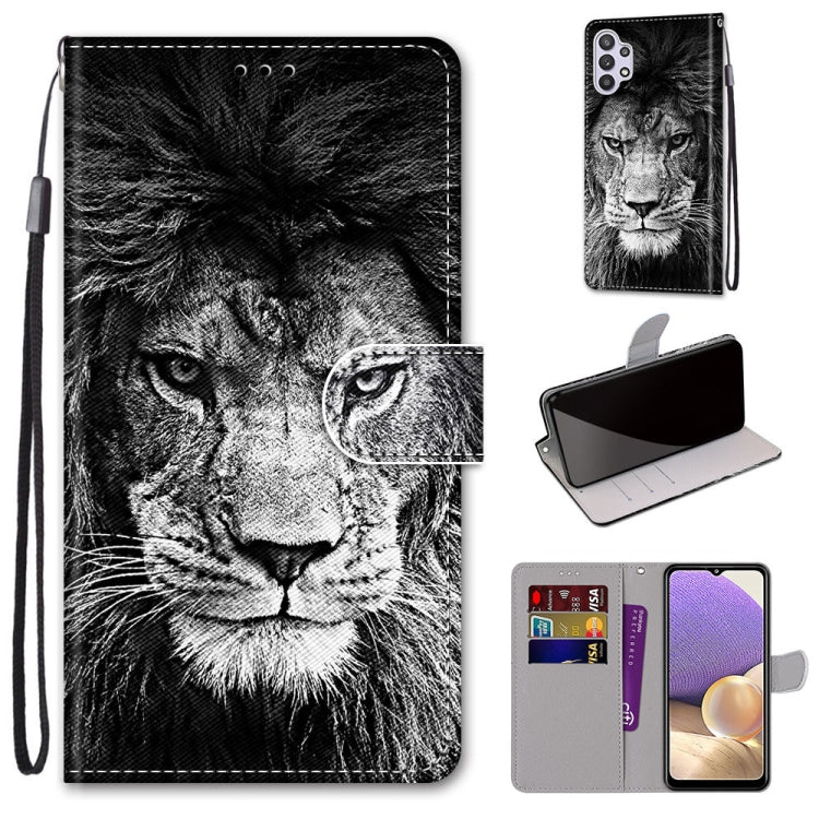 Coloured Drawing Cross Texture Horizontal Flip PU Leather Case with Holder & Card Slots & Wallet & Lanyard, For Samsung Galaxy A12 / M12, For Samsung Galaxy A32 5G