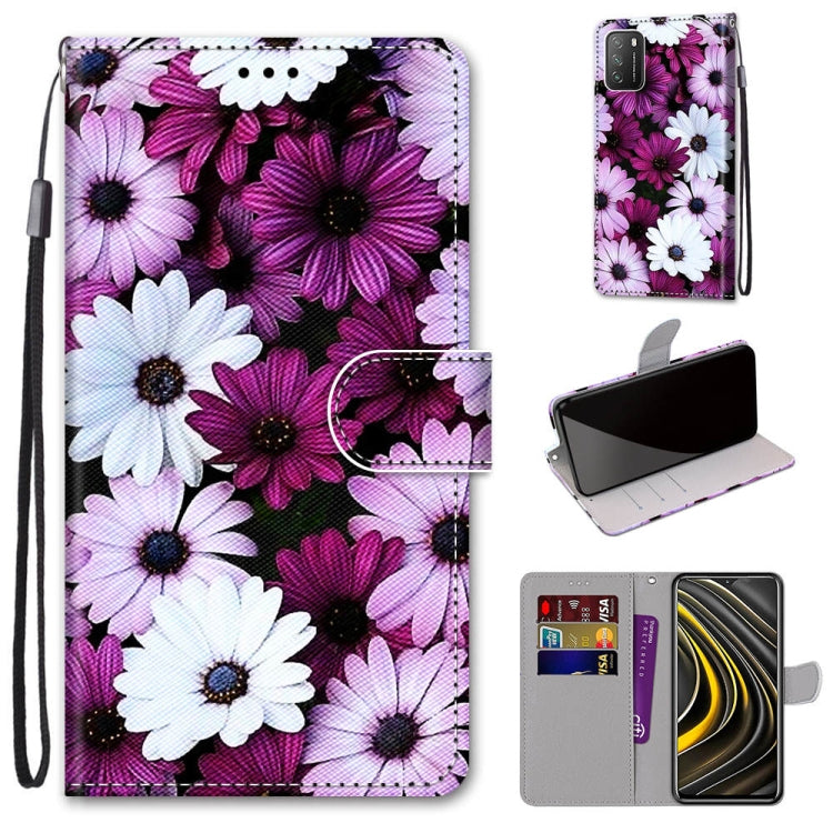 Coloured Drawing Cross Texture Horizontal Flip PU Leather Case with Holder & Card Slots & Wallet & Lanyard, For Xiaomi Poco M3, For Xiaomi Poco X3 NPC