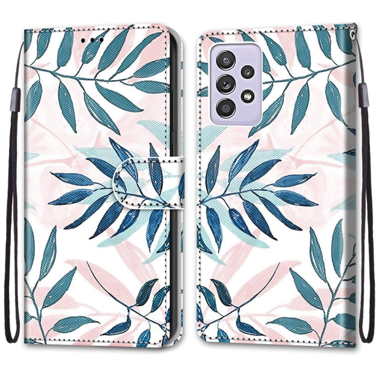 Coloured Drawing Cross Texture Horizontal Flip PU Leather Case with Holder & Card Slots & Wallet & Lanyard, For Samsung Galaxy A52 5G, For Samsung Galaxy A72 5G / 4G