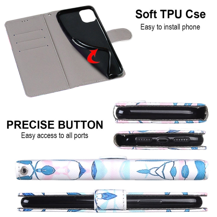 Coloured Drawing Cross Texture Horizontal Flip PU Leather Case with Holder & Card Slots & Wallet & Lanyard, For Samsung Galaxy A52 5G, For Samsung Galaxy A72 5G / 4G