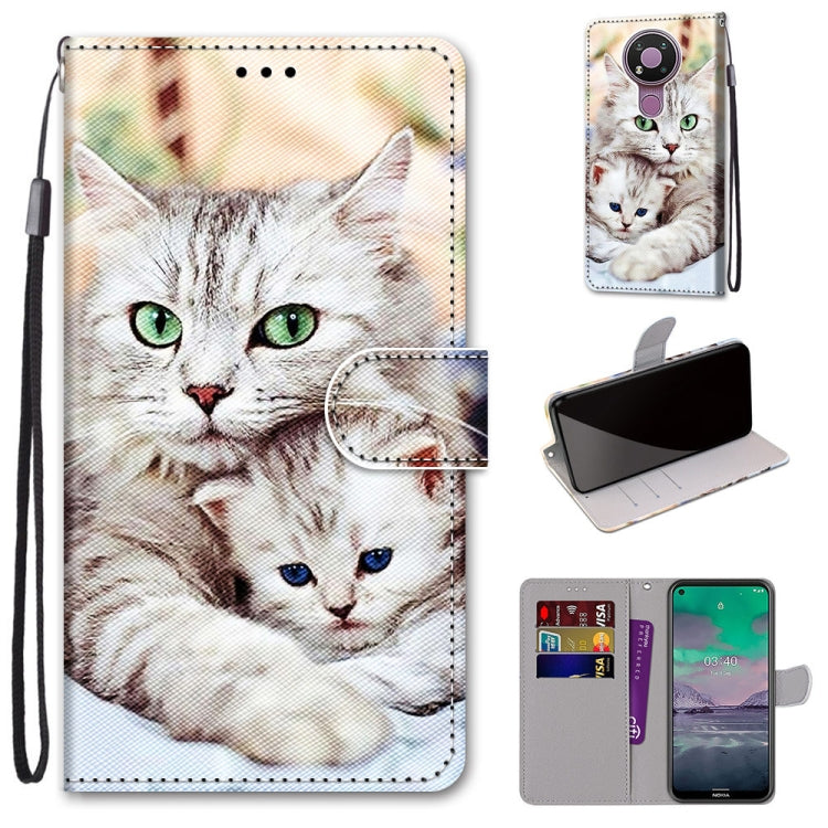 Coloured Drawing Cross Texture Horizontal Flip PU Leather Case with Holder & Card Slots & Wallet & Lanyard, For Nokia 2.4, For Nokia 3.4