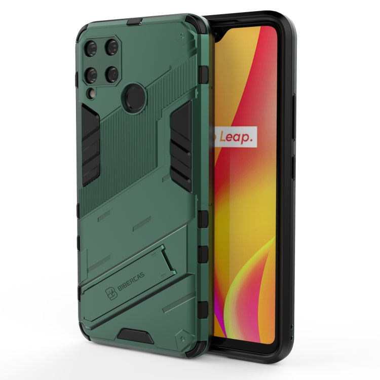 Punk Armor 2 in 1 PC + TPU Shockproof Case with Invisible Holder, For OPPO Reno5 Pro+, For Realme V15, For OPPO Realme C15, For OPPO Realme 7 Pro, For OPPO Realme 7, For OPPO Reno5 Pro, For OPPO Realme V15