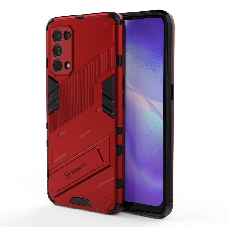 Punk Armor 2 in 1 PC + TPU Shockproof Case with Invisible Holder, For OPPO A93 5G, For OPPO A53 4G, For OPPO F17 Pro, For Realme C15, For Realme 7 Pro, For Realme 7, For OPPO Reno5 5G