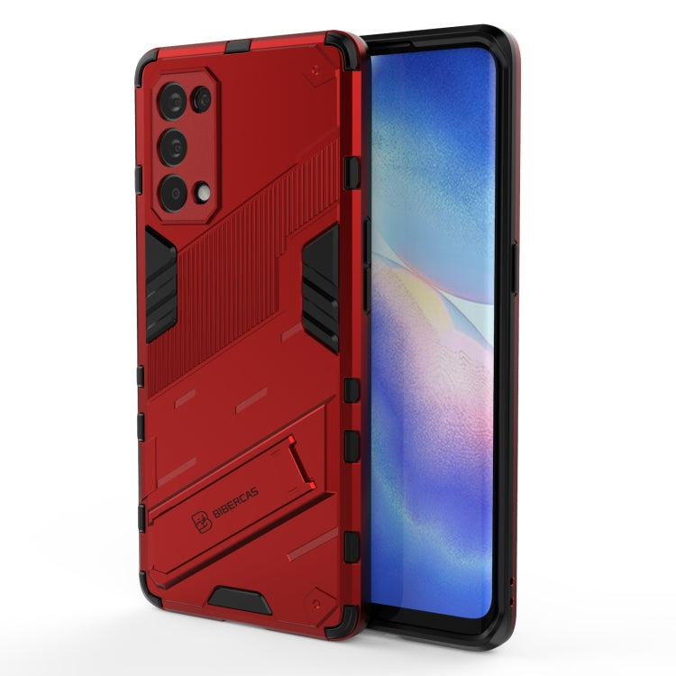 Punk Armor 2 in 1 PC + TPU Shockproof Case with Invisible Holder, For OPPO Reno5 Pro+, For Realme V15, For OPPO Realme C15, For OPPO Realme 7 Pro, For OPPO Realme 7, For OPPO Reno5 Pro, For OPPO Realme V15
