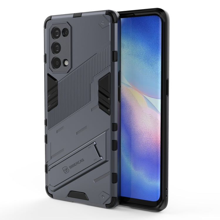 Punk Armor 2 in 1 PC + TPU Shockproof Case with Invisible Holder, For OPPO Reno5 Pro+, For Realme V15, For OPPO Realme C15, For OPPO Realme 7 Pro, For OPPO Realme 7, For OPPO Reno5 Pro, For OPPO Realme V15