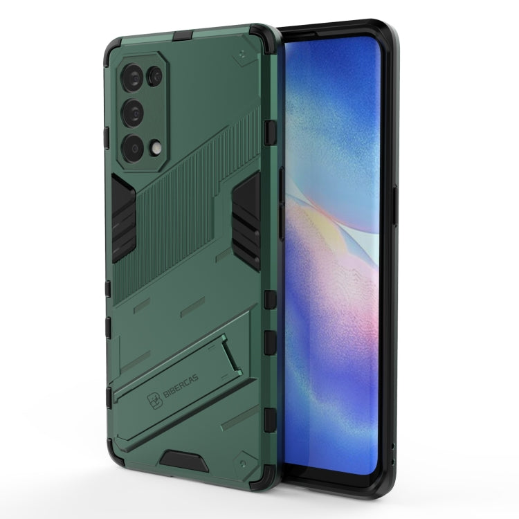 Punk Armor 2 in 1 PC + TPU Shockproof Case with Invisible Holder, For OPPO Reno5 Pro+, For Realme V15, For OPPO Realme C15, For OPPO Realme 7 Pro, For OPPO Realme 7, For OPPO Reno5 Pro, For OPPO Realme V15