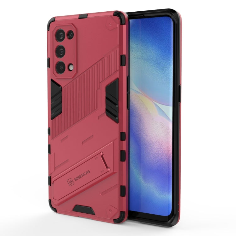 Punk Armor 2 in 1 PC + TPU Shockproof Case with Invisible Holder, For OPPO Reno5 Pro+, For Realme V15, For OPPO Realme C15, For OPPO Realme 7 Pro, For OPPO Realme 7, For OPPO Reno5 Pro, For OPPO Realme V15