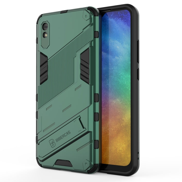 Punk Armor 2 in 1 PC + TPU Shockproof Case with Invisible Holder, For Xiaomi Redmi 9A, For Xiaomi Redmi 9, For Xiaomi Redmi Note 7, For Xiaomi Mi 10 Lite 5G, For Xiaomi Mi 10T Pro 5G, For Xiaomi Mi 11