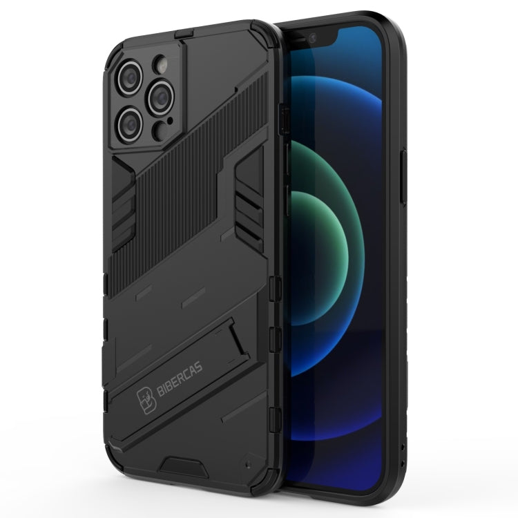 Punk Armor 2 in 1 PC + TPU Shockproof Case with Invisible Holder, For iPhone 12 mini, For iPhone 12, For iPhone 12 Pro, For iPhone 12 Pro Max, For iPhone 11 Pro, For iPhone 11