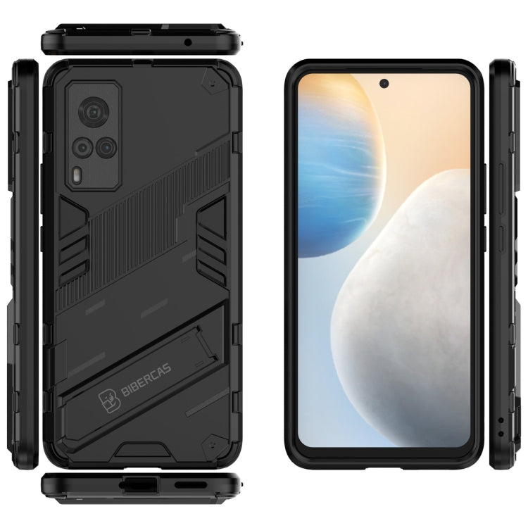 Punk Armor 2 in 1 PC + TPU Shockproof Case with Invisible Holder, For vivo X60 Pro, For vivo X60 Pro Plus 5G, For vivo X60 5G, For vivo Y51(2020 Indian Version)