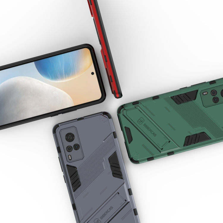 Punk Armor 2 in 1 PC + TPU Shockproof Case with Invisible Holder, For vivo X60 Pro, For vivo X60 Pro Plus 5G, For vivo X60 5G, For vivo Y51(2020 Indian Version)