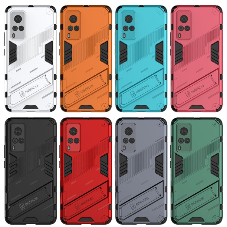 Punk Armor 2 in 1 PC + TPU Shockproof Case with Invisible Holder, For vivo X60 Pro, For vivo X60 Pro Plus 5G, For vivo X60 5G, For vivo Y51(2020 Indian Version)