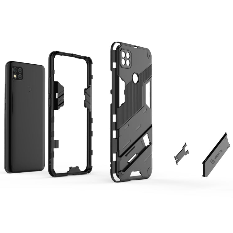 Punk Armor 2 in 1 PC + TPU Shockproof Case with Invisible Holder, For Xiaomi Redmi 9C, For Xiaomi Redmi K40 / K40 Pro