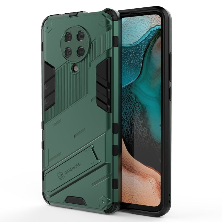Punk Armor 2 in 1 PC + TPU Shockproof Case with Invisible Holder, For Xiaomi Redmi K30 Pro, For Xiaomi Redmi Note 9 4G, For Xiaomi Redmi 9C, For Xiaomi Redmi K40 / K40 Pro, For Xiaomi Redmi K30, For Xiaomi Redmi Note 9 5G