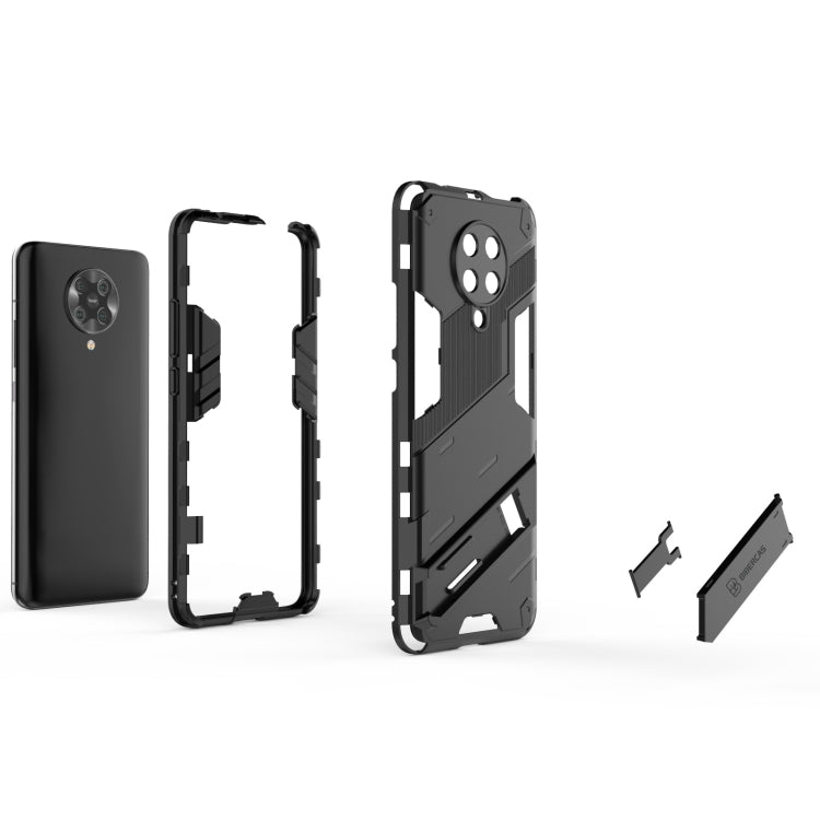 Punk Armor 2 in 1 PC + TPU Shockproof Case with Invisible Holder, For Xiaomi Redmi K30 Pro, For Xiaomi Redmi Note 9 4G, For Xiaomi Redmi 9C, For Xiaomi Redmi K40 / K40 Pro, For Xiaomi Redmi K30, For Xiaomi Redmi Note 9 5G