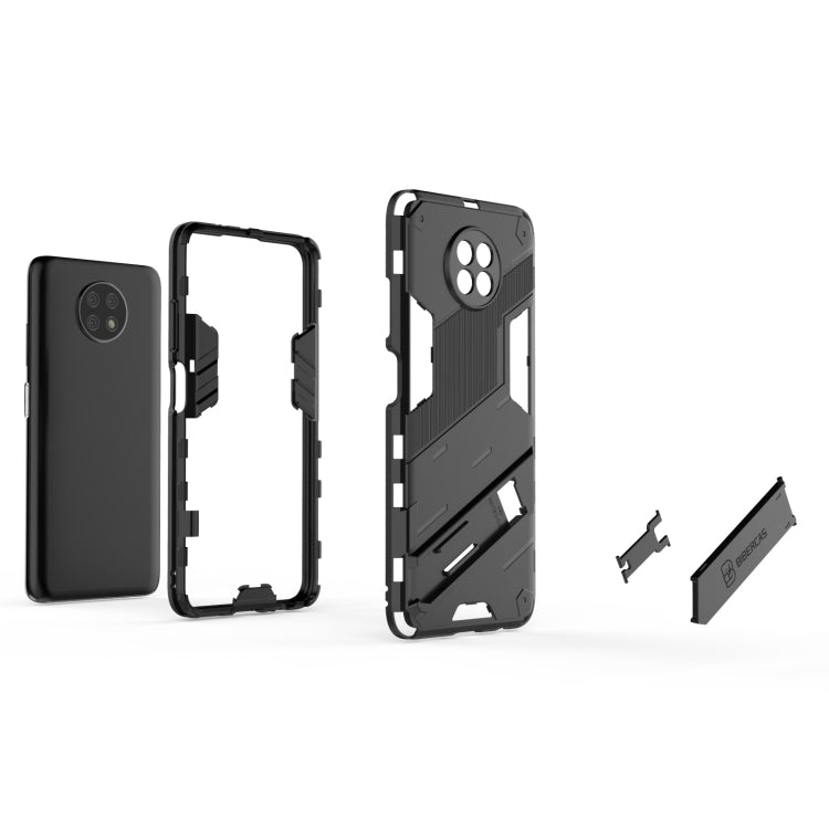 Punk Armor 2 in 1 PC + TPU Shockproof Case with Invisible Holder, For Xiaomi Redmi Note 9 5G, For Xiaomi Redmi Note 9 Pro Max, For Xiaomi Poco M3, For Xiaomi Redmi Note 9 4G, For Xiaomi Redmi K30 Pro, For Xiaomi Redmi 9C