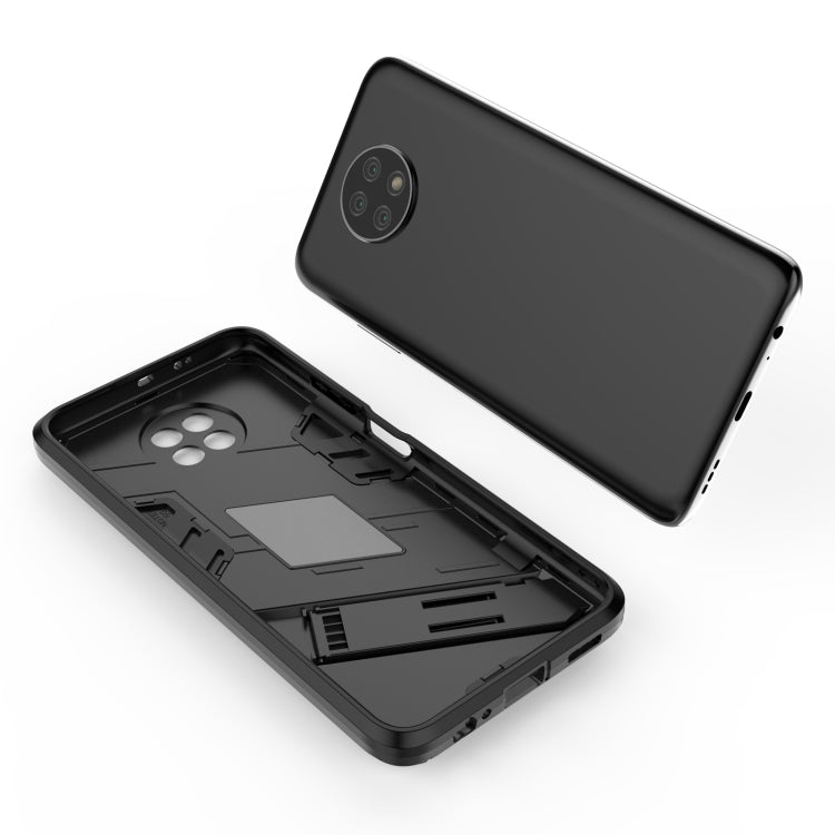 Punk Armor 2 in 1 PC + TPU Shockproof Case with Invisible Holder, For Xiaomi Redmi Note 9 5G, For Xiaomi Redmi Note 9 Pro Max, For Xiaomi Poco M3, For Xiaomi Redmi Note 9 4G, For Xiaomi Redmi K30 Pro, For Xiaomi Redmi 9C