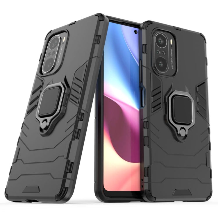 Shockproof PC + TPU Protective Case with Magnetic Ring Holder, For Xiaomi Redmi K40 / K40 Pro