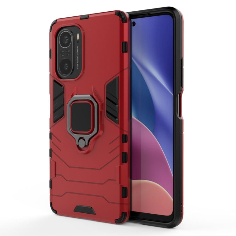Shockproof PC + TPU Protective Case with Magnetic Ring Holder, For Xiaomi Redmi K40 / K40 Pro