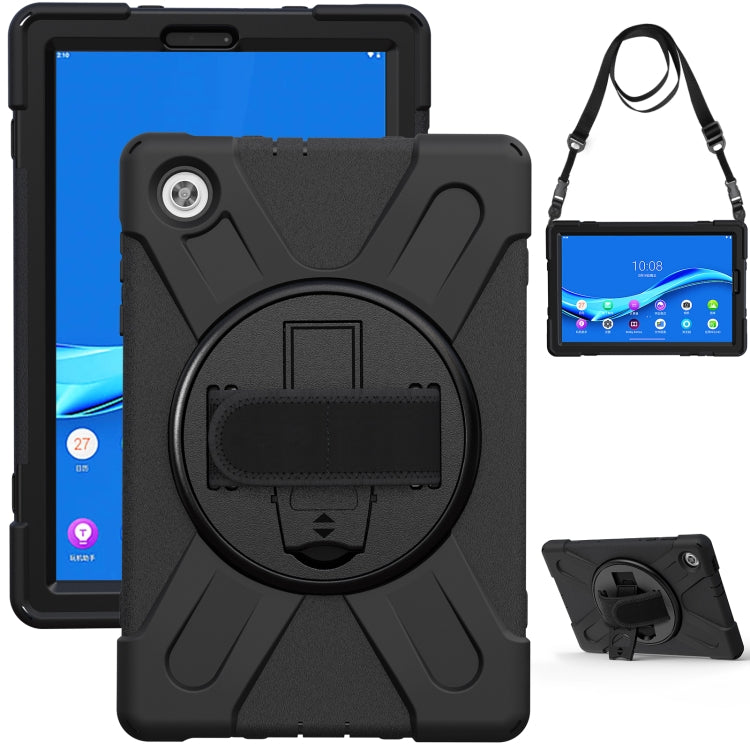 Shockproof Colorful Silicone + PC Protective Case with Holder & Hand Grip Strap & Shoulder Strap, For Lenovo Tab M10 HD 2nd Gen TB-X306X