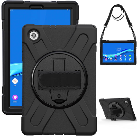 Shockproof Colorful Silicone + PC Protective Case with Holder & Hand Grip Strap & Shoulder Strap, For Lenovo Tab M10 HD 2nd Gen TB-X306X