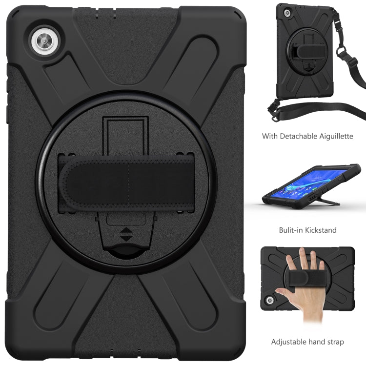 Shockproof Colorful Silicone + PC Protective Case with Holder & Hand Grip Strap & Shoulder Strap, For Lenovo Tab M10 HD 2nd Gen TB-X306X