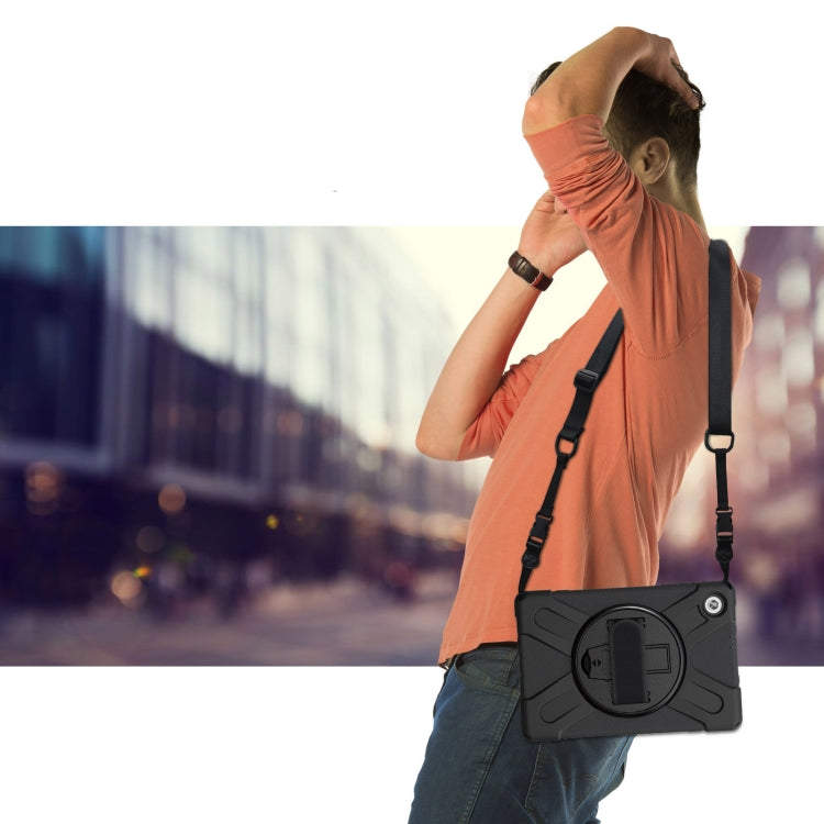 Shockproof Colorful Silicone + PC Protective Case with Holder & Hand Grip Strap & Shoulder Strap, For Lenovo Tab M10 HD 2nd Gen TB-X306X