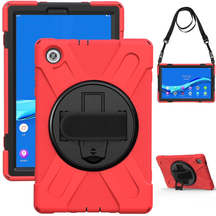 Shockproof Colorful Silicone + PC Protective Case with Holder & Hand Grip Strap & Shoulder Strap, For Lenovo Tab M10 HD 2nd Gen TB-X306X