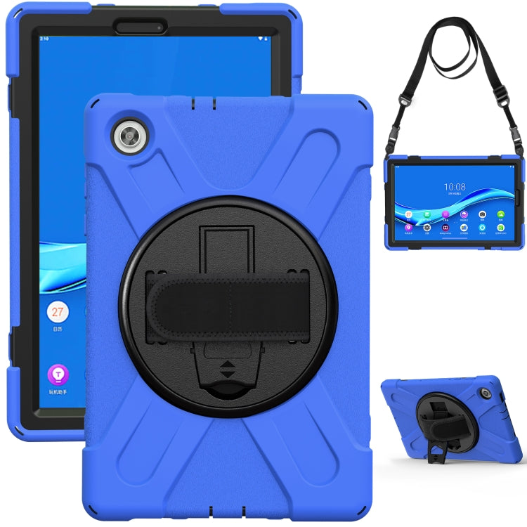Shockproof Colorful Silicone + PC Protective Case with Holder & Hand Grip Strap & Shoulder Strap, For Lenovo Tab M10 HD 2nd Gen TB-X306X