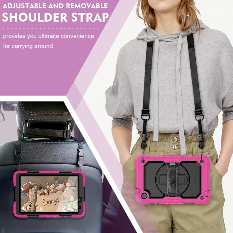 Shockproof Colorful Silicone + PC Protective Case with Holder & Shoulder Strap & Hand Strap, For Huawei MatePad T8