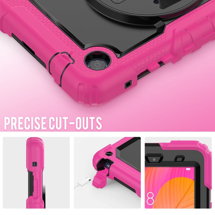 Shockproof Colorful Silicone + PC Protective Case with Holder & Shoulder Strap & Hand Strap, For Huawei MatePad T8