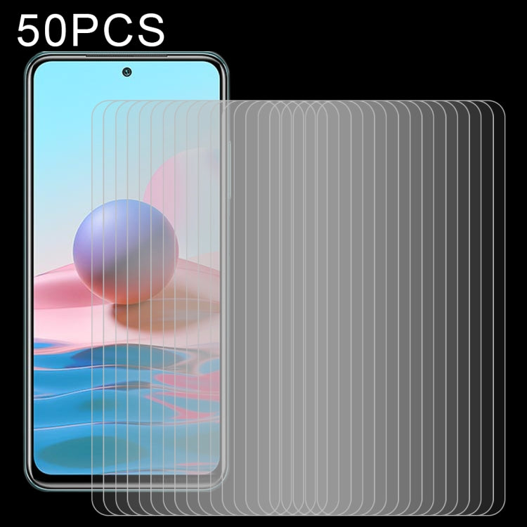 For Xiaomi Redmi Note 10 / Note 11 4G Global 6.43 inch/ Note 10 Global 6.43 inch / Poco M4 Pro 4G 50pcs 0.26mm 9H 2.5D Tempered Glass Film, For Xiaomi Redmi Note 10 / Note 11 5G International Version / Note 10 Overseas Version 6.43 (50 PCS)            ...