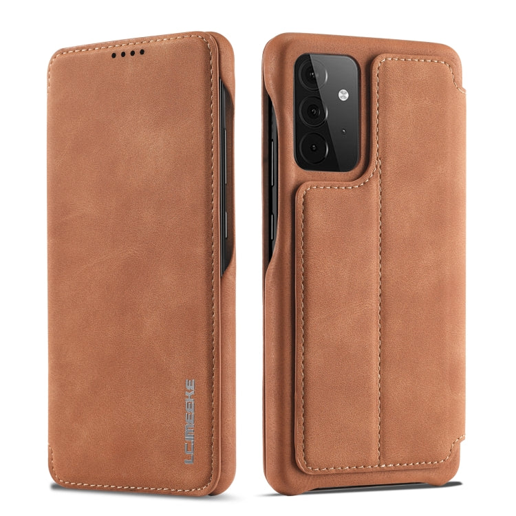 LC.IMEEKE Hon Ancient Series Horizontal Flip Leather Case with Holder & Card Slot, For Samsung Galaxy A52 5G / 4G, For Samsung Galaxy A12 5G, For Samsung Galaxy A72 5G / 4G, For Samsung Galaxy S20 FE, For Samsung Galaxy A72 5G / 4G5G                   ...