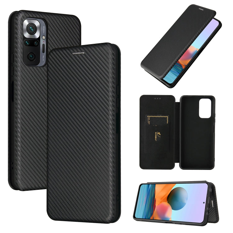 Carbon Fiber Texture Magnetic Horizontal Flip TPU + PC + PU Leather Case with Card Slot, For Xiaomi Redmi Note 10, For Xiaomi Redmi Note 10S, For Xiaomi Redmi Note 10 Pro, For Xiaomi Redmi Note 10 Pro Max, For alcatel 1S (2021), For Huawei P50 Pro