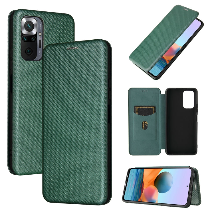 Carbon Fiber Texture Magnetic Horizontal Flip TPU + PC + PU Leather Case with Card Slot, For Xiaomi Redmi Note 10, For Xiaomi Redmi Note 10S, For Xiaomi Redmi Note 10 Pro, For Xiaomi Redmi Note 10 Pro Max, For alcatel 1S (2021), For Huawei P50 Pro