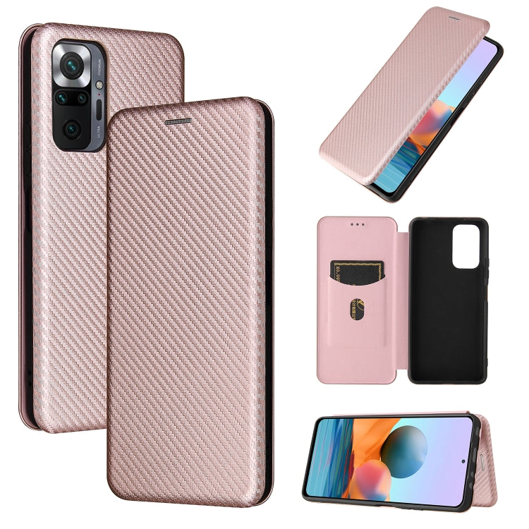 Carbon Fiber Texture Magnetic Horizontal Flip TPU + PC + PU Leather Case with Card Slot, For Xiaomi Redmi Note 10, For Xiaomi Redmi Note 10S, For Xiaomi Redmi Note 10 Pro, For Xiaomi Redmi Note 10 Pro Max, For alcatel 1S (2021), For Huawei P50 Pro
