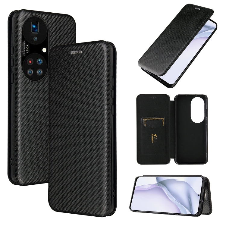 Carbon Fiber Texture Magnetic Horizontal Flip TPU + PC + PU Leather Case with Card Slot, For Xiaomi Redmi Note 10, For Xiaomi Redmi Note 10S, For Xiaomi Redmi Note 10 Pro, For Xiaomi Redmi Note 10 Pro Max, For alcatel 1S (2021), For Huawei P50 Pro