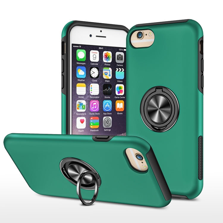 PC + TPU Shockproof Magnetic Protective Case with Invisible Ring Holder, For iPhone 6, For iPhone 6 Plus, For iPhone SE 2022 / SE 2020 / 8 / 7, For iPhone 8 Plus / 7 Plus, For iPhone XS / X, For iPhone XR, For iPhone XS Max, For iPhone 11