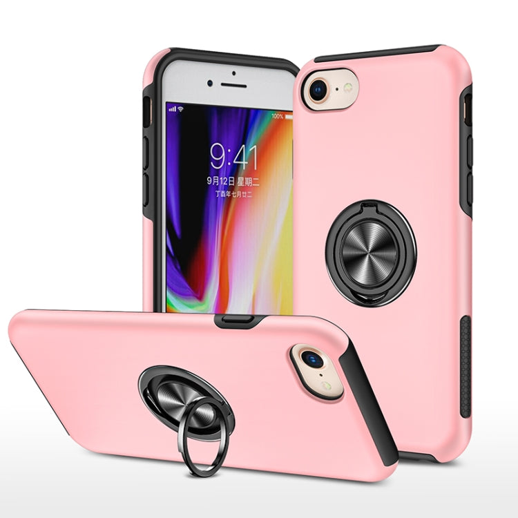 PC + TPU Shockproof Magnetic Protective Case with Invisible Ring Holder, For iPhone 6, For iPhone 6 Plus, For iPhone SE 2022 / SE 2020 / 8 / 7, For iPhone 8 Plus / 7 Plus, For iPhone XS / X, For iPhone XR, For iPhone XS Max, For iPhone 11