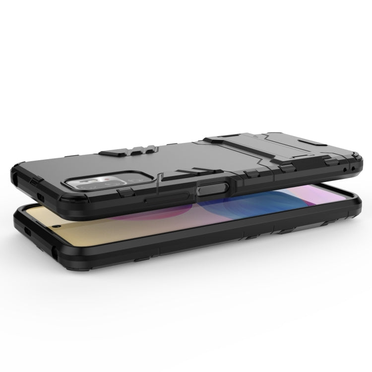 Shockproof PC + TPU Protective Case with Hidden Holder, For Xiaomi Redmi Note 10 5G, For Samsung Galaxy F62 / M62