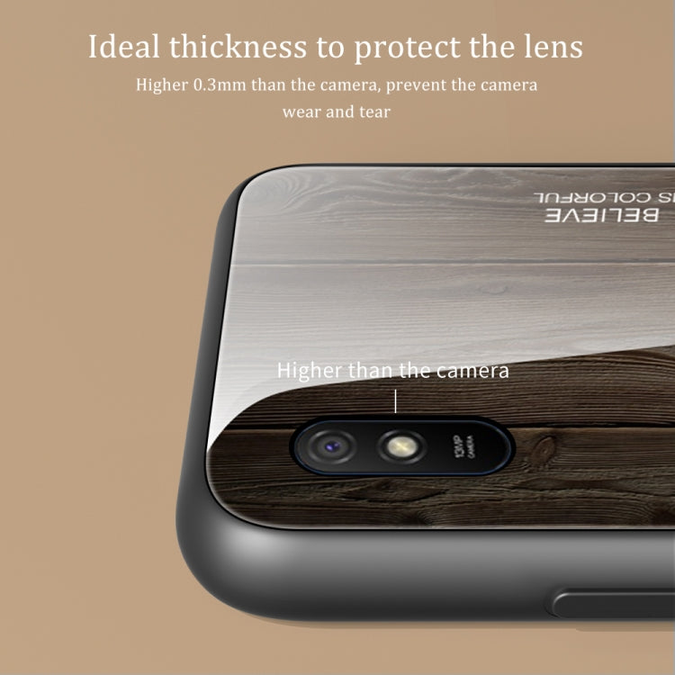 Wood Grain Tempered Glass + TPU Shockproof Case, For Xiaomi Redmi 9A, For Xiaomi Redmi Note 9S, For Xiaomi Redmi Note 10 Pro / Pro Max