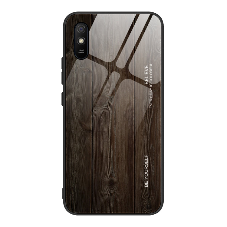 Wood Grain Tempered Glass + TPU Shockproof Case, For Xiaomi Redmi 9A, For Xiaomi Redmi Note 9S, For Xiaomi Redmi Note 10 Pro / Pro Max