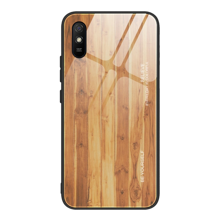 Wood Grain Tempered Glass + TPU Shockproof Case, For Xiaomi Redmi 9A, For Xiaomi Redmi Note 9S, For Xiaomi Redmi Note 10 Pro / Pro Max