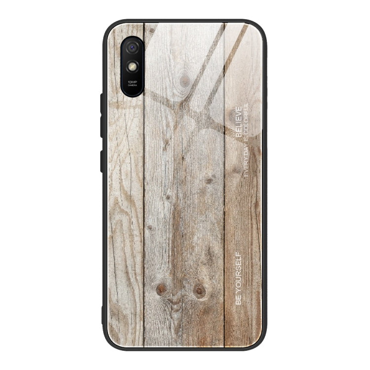 Wood Grain Tempered Glass + TPU Shockproof Case, For Xiaomi Redmi 9A, For Xiaomi Redmi Note 9S, For Xiaomi Redmi Note 10 Pro / Pro Max