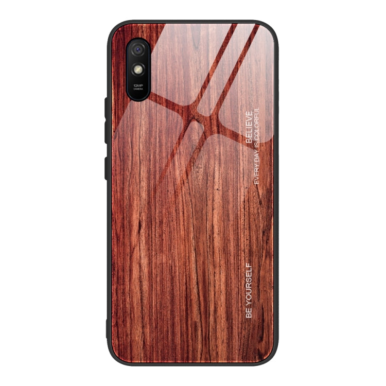 Wood Grain Tempered Glass + TPU Shockproof Case, For Xiaomi Redmi 9A, For Xiaomi Redmi Note 9S, For Xiaomi Redmi Note 10 Pro / Pro Max